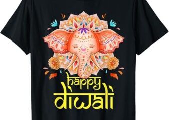 Happy Diwali Festival of Light Hindu Indian Elephant Baby T-Shirt
