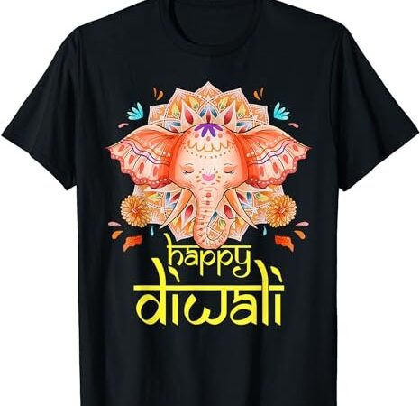 Happy diwali festival of light hindu indian elephant baby t-shirt Happy diwali festival of light hindu indian elephant baby t-shirt