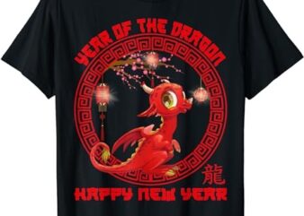 Happy Lunar New Year 2024 Cute Chinese Dragon Decorations T-Shirt