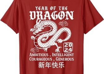 Happy New Year 2024 Chinese New Year 2024 Year of the Dragon T-Shirt 1