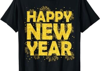Happy New Year NYE Party 2024 Funny New Years Eve Confetti T-Shirt 1