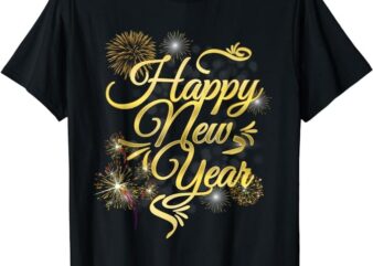 Happy New Year and Christmas Design for Men Women Kids T-Shirt