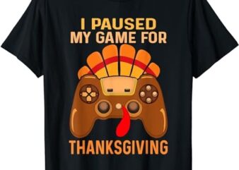 Happy Thanksgiving Gaming Fall Turkey Gamer Boys Kids Men T-Shirt