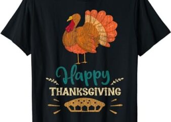 Happy Thanksgiving Pie Turkey Costume Family Pajama Party T-Shirt