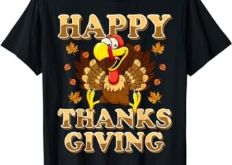 Happy Thanksgiving Shirt For Boys Girls Kids Turkey Day Gift T-Shirt