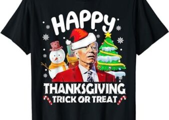 Happy Thanksgiving Trick or Treat, Joe Biden Santa Christmas T-Shirt