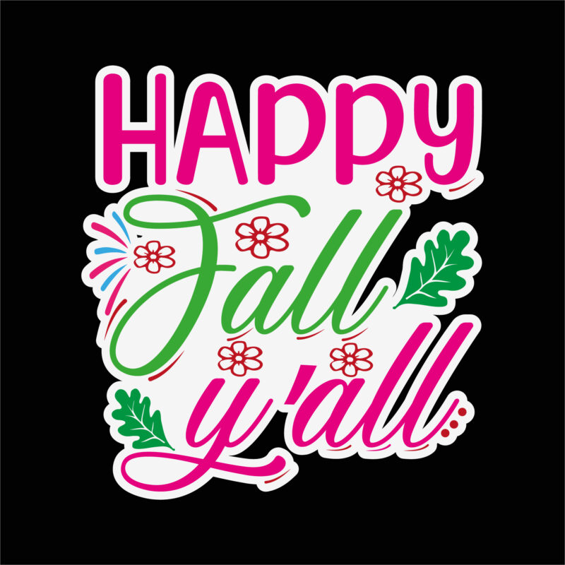 Happy fall yall sticker