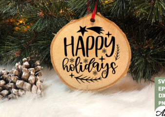 Happy holidays Round Sign SVG