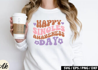 Happy singles awareness day Retro SVG graphic t shirt