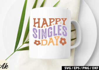 Happy singles day Retro SVG