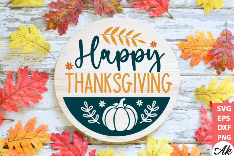 Thanksgiving Round Sign SVG Bundle