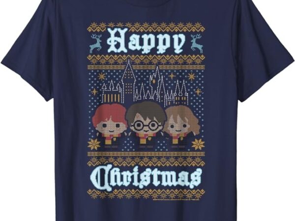 Harry potter happy christmas chibi ugly sweater t-shirt