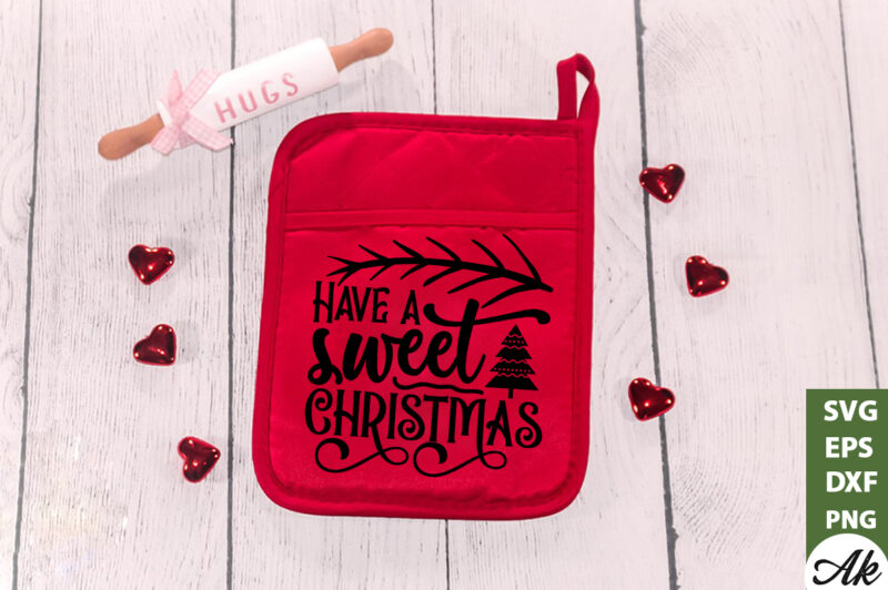 Have a sweet christmas Pot Holder SVG