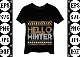 Hello winter graphic t shirt