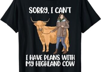 Highland Cow Shirt Women Highland Cow Gift Women Farm Animal T-Shirt