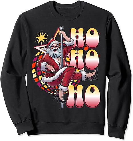 Ho Ho Ho Drag Queen Santa Claus Funny LGBT Christmas Sweatshirt