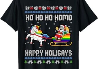 Ho Ho Homosexual Christmas Funny Gay Santa LGBT-Q Pride T-Shirt