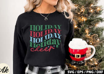 Holiday cheer Retro SVG graphic t shirt