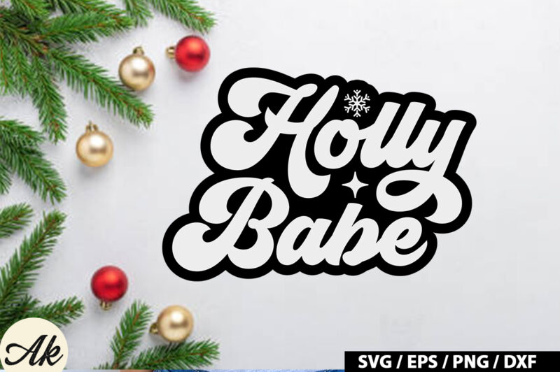 Holly babe Retro SVG