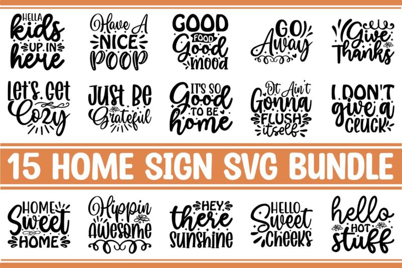 Home Sign SVG Bundle