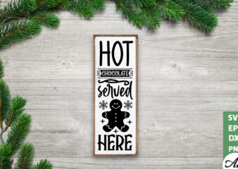 Hot chocolate served here porch sign SVG