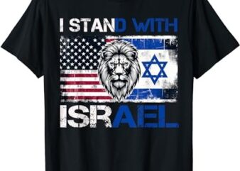 I Stand With Israel US Support Lion Love Israeli Brotherhood T-Shirt