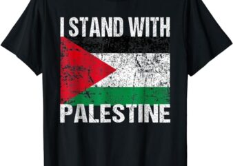 I Stand With Palestine Free Palestine T-Shirt PNG File