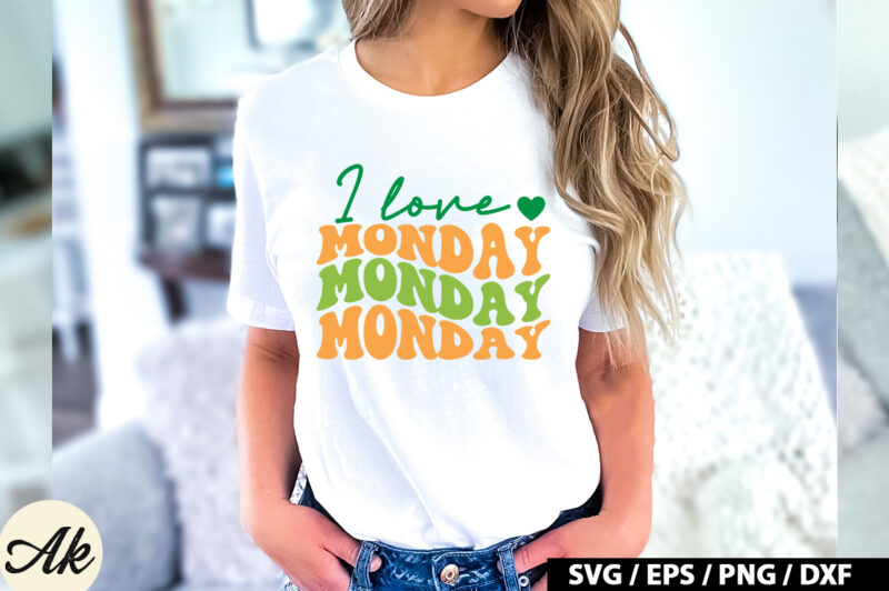 I love monday Retro SVG