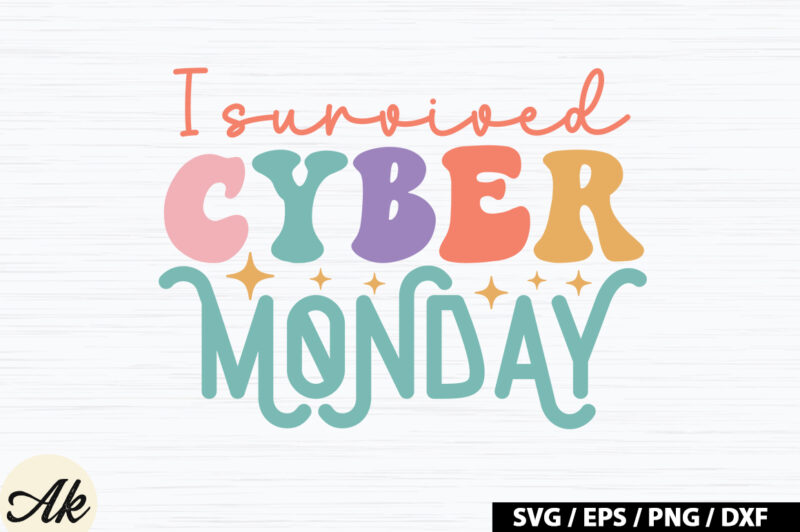 I survived cyber monday Retro SVG