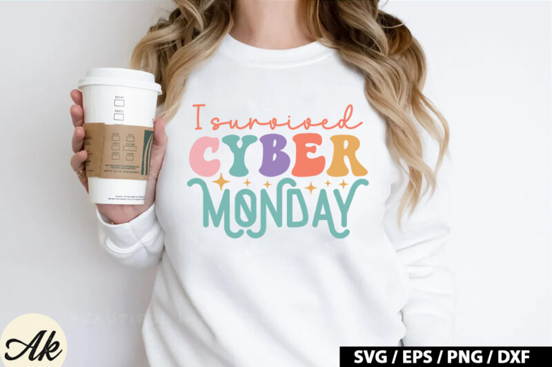 I survived cyber monday Retro SVG