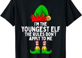 I’m The Youngest Elf Matching Family Christmas T-Shirt