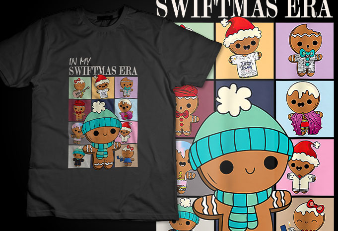 In My Christmas Era Funny Gingerbread Christmas Xmas TShirt Design