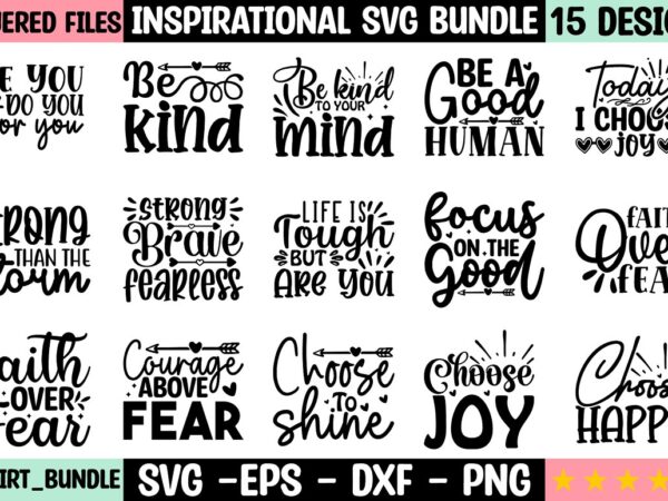 Inspirational svg bundle t shirt design for sale