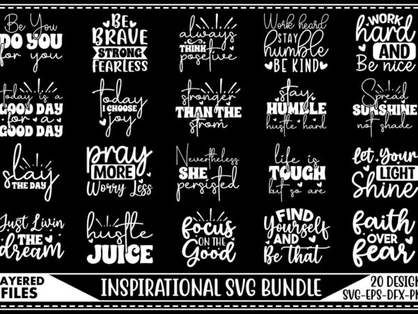 Inspirational svg bundle t shirt design for sale