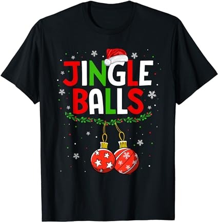 Jingle balls tinsel tits matching chestnuts christmas couple t-shirt