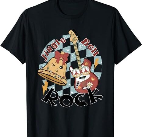 Jingle bell rock rockin’ christmas tree retro music gifts t-shirt