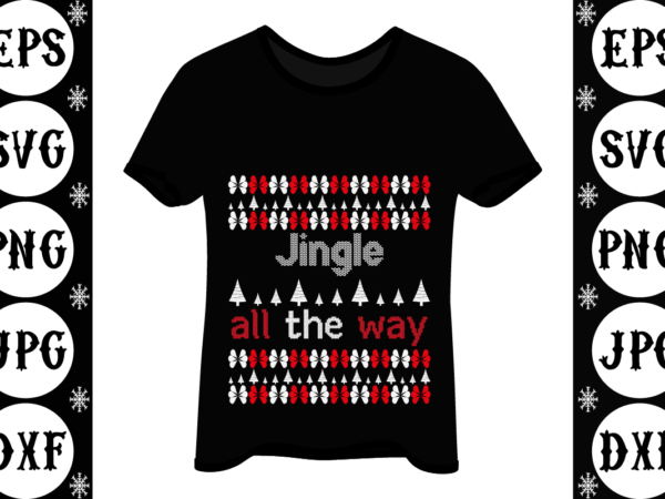 Jingle all the way vector clipart