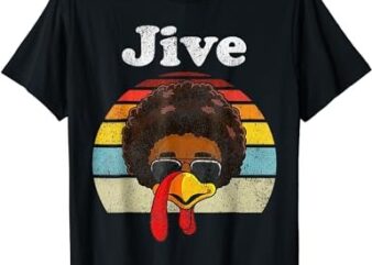 Jive Thanksgiving Turkey Day Funny Face Vintage Retro Style T-Shirt