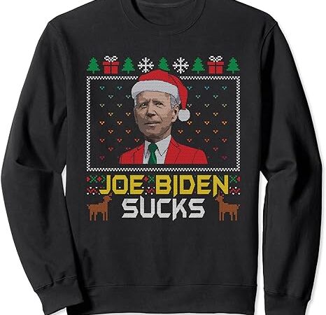 Joe biden sucks santa claus easter ugly christmas sweater sweatshirt