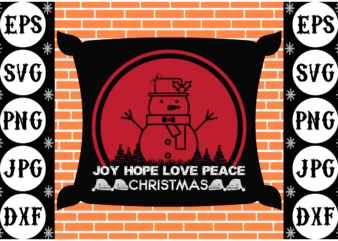 Joy hope love peace Christmas vector clipart