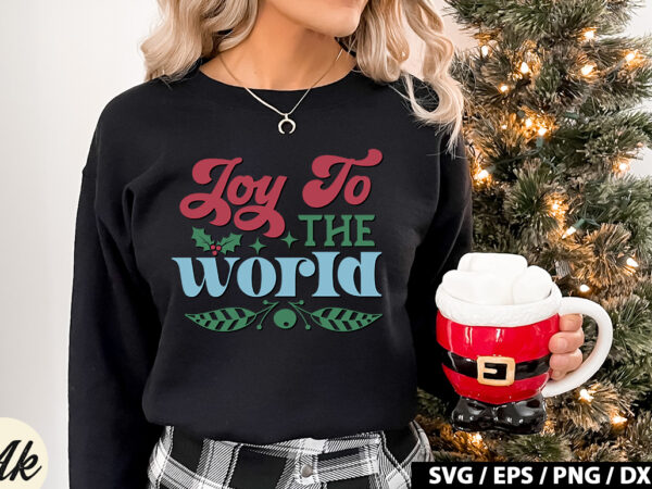 Joy to the world retro svg vector clipart