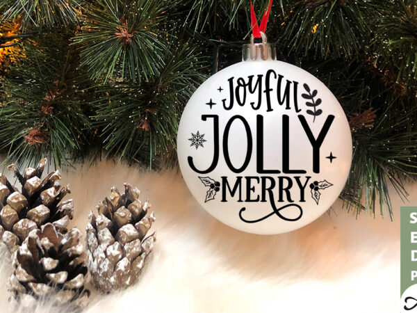 Joyful jolly merry round snig svg vector clipart