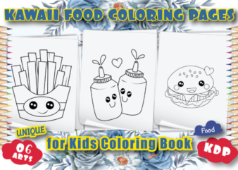 Kawaii Food Coloring Book for Kids Vol-2 t shirt vector art