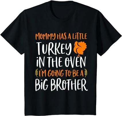 Kids big brother thanksgiving pregnancy announcement shirt fall