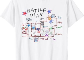 Kids Funny Battle Plan Christmas Home Hand Dawn Alone Xmas T-Shirt