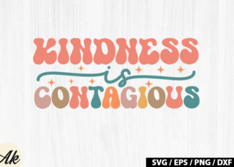 Kindness is contagious Retro SVG