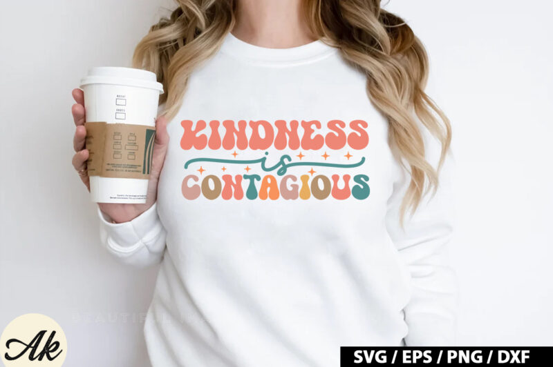 Kindness is contagious Retro SVG