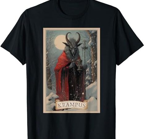 Krampus tarot card design xmas hail santa christmas clothing t-shirt png file