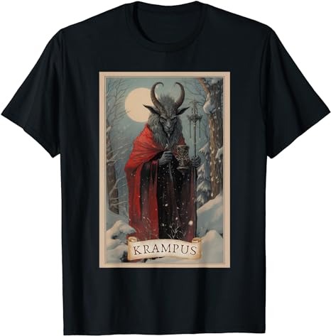 Krampus Tarot Card Design Xmas Hail Santa Christmas Clothing T-Shirt PNG File