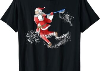 Lacrosse Santa Christmas Cool Lax Sport Ugly X-Mas Pajama T-Shirt